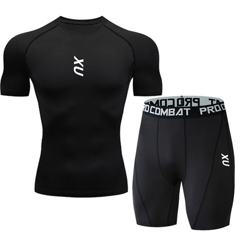 T Shirt Tight Fit - Neues Herren-Lauf-T-Shirt mit kurzen Ärmeln, Sport-T-Shirt,
