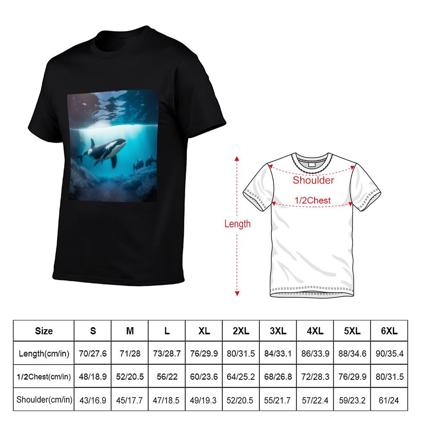 Under Sea Orca T-Shirt Minimal – Undershirt Crew Neck Bewertung und Preis